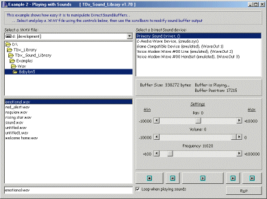 TDx_Sound_Library - Example #2