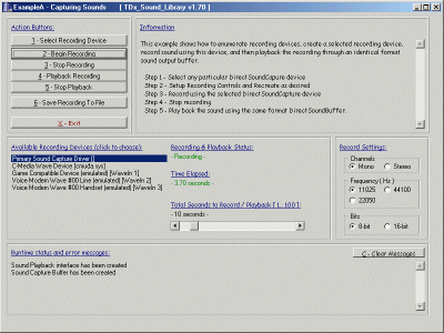 TDx_Sound_Library - Example #A